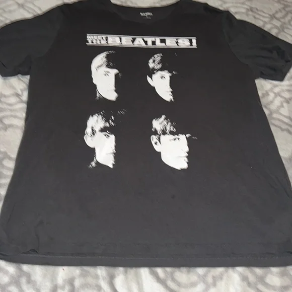 Old Navy Tops The Beatles Black Graphic Super Soft Tee From